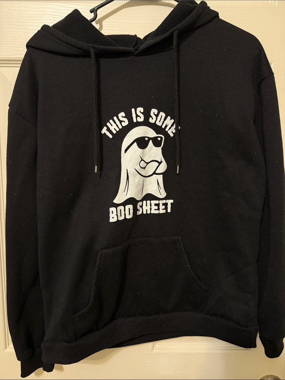 Black Graphic Hoodie "This Is Some Boo Sheet"